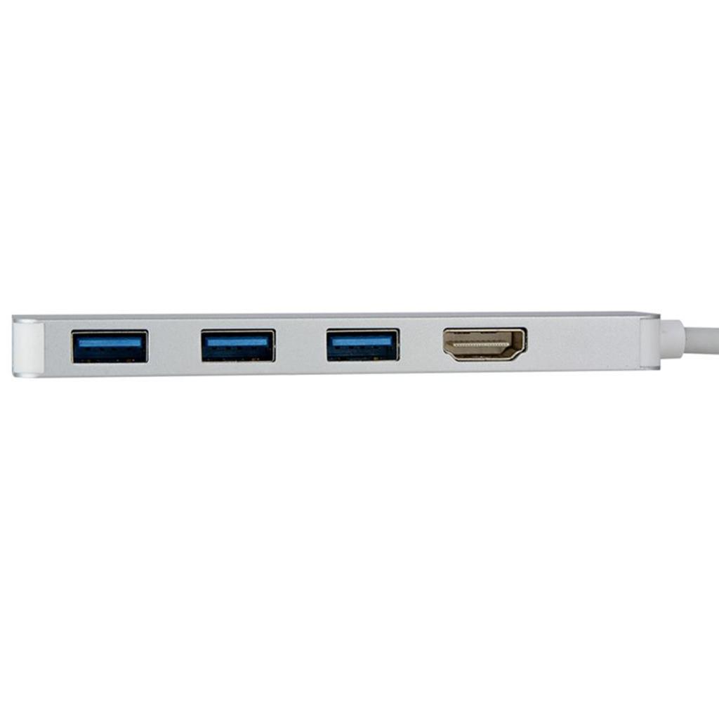 USB C Hub 4-in-1 Type C Hub, USB-C to 4k HDMI & 3 USB 3.0 Ports Adapter