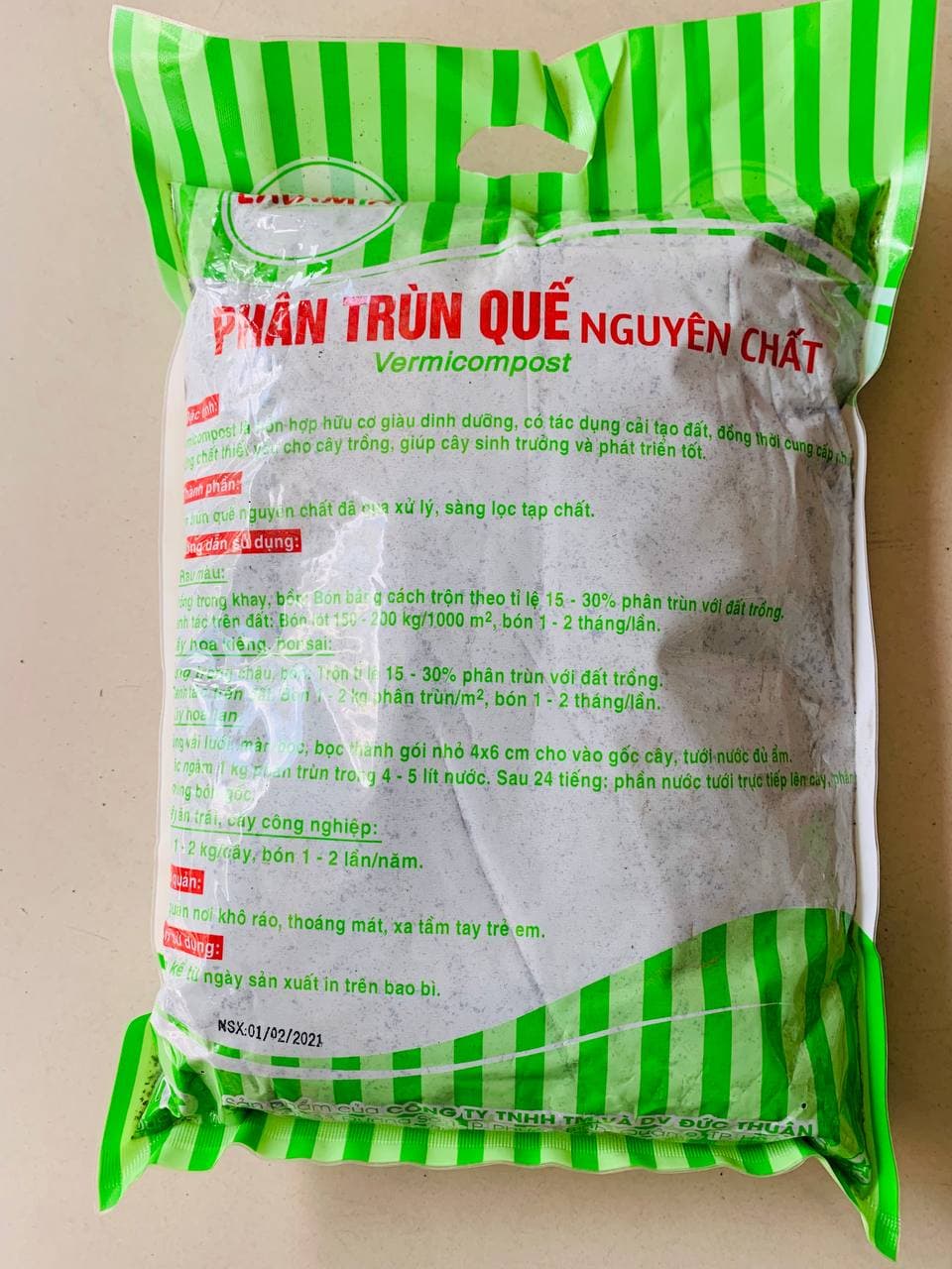 Phân Trùn Quế LAVAMIX - Phân Bón Bổ Sung Dinh Dưỡng, Cải Tạo Đất Hiệu Quả - Túi 2kg