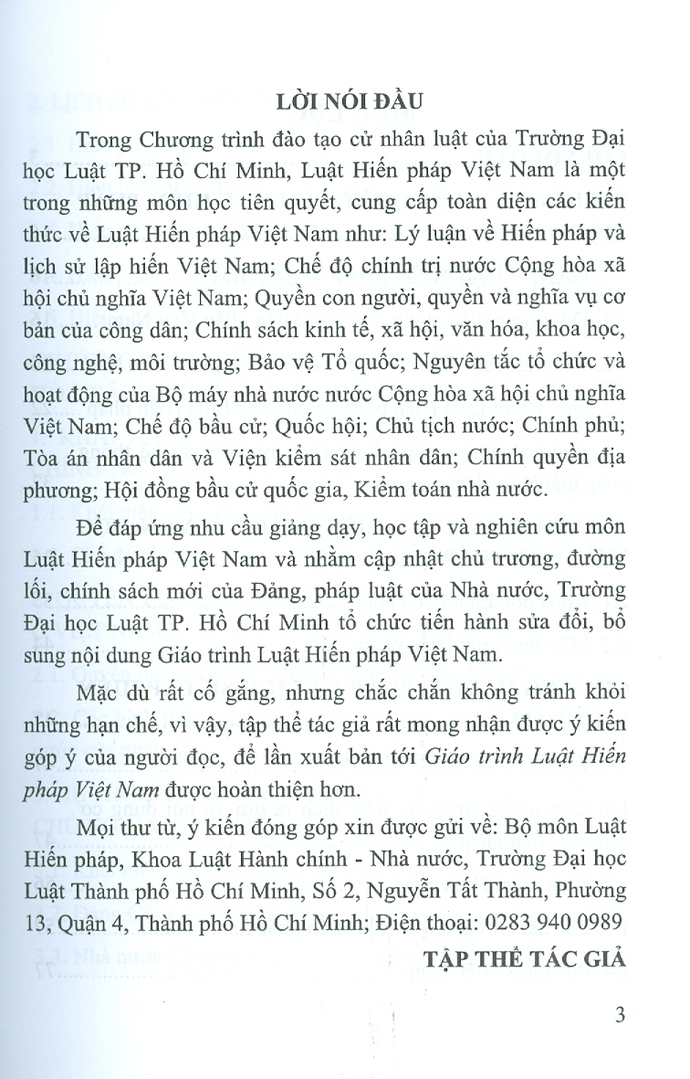 Giáo trình LUẬT HIẾN PHÁP VIỆT NAM (Tái bản lần thứ 1, có sửa đổi, bổ sung)