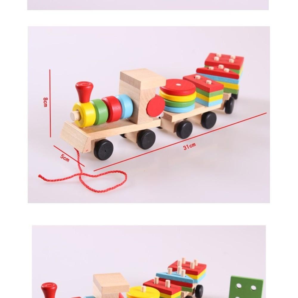 Đoàn tàu xếp hình màu sắc - - Đồ chơi gỗ