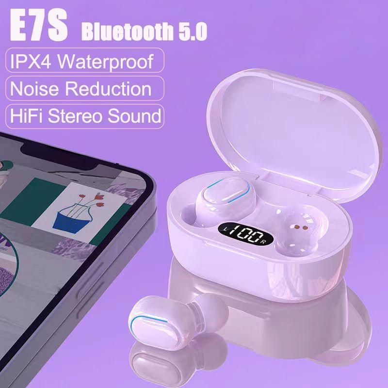 Tai Nghe Nhét Tai E7S Bluetooth 5.0 Không Dây Chống Nước Có Micro Âm Thanh Nổi HiFi Cho iPhone Xiaomi Android