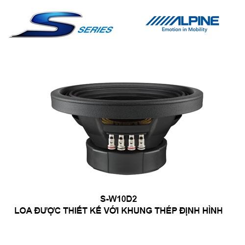 S-W10D2 Loa sub hơi ô tô 10 INCH (2Ω+2Ω) chính hãng Alpine