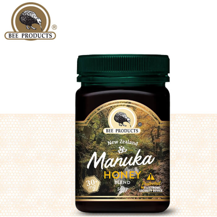 Mật ong hoa Manuka Honey Blend 30+ MG Beeproducts tăng sức đề kháng, giảm ho, viên họng, dưỡng ẩm da và môi cang bóng mịn màng- Massel Official (500gr)
