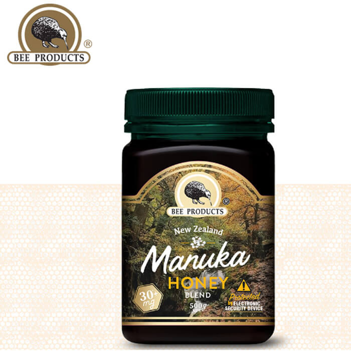 Mật ong hoa Manuka Honey Blend 30+ MG Beeproducts tăng sức đề kháng, giảm ho, viên họng, dưỡng ẩm da và môi cang bóng mịn màng- Massel Official