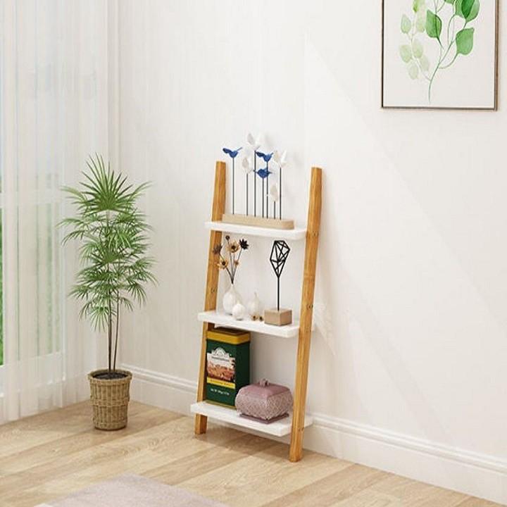 RE0578 Kệ trang trí gỗ 3 tầng - Kệ trang trí 3 tầng - Kệ trang trí hình thang
