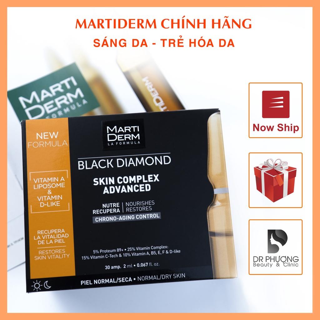 MARTIDERM BLACK DIAMOND AMPOULE tinh chất sáng da trẻ hóa da