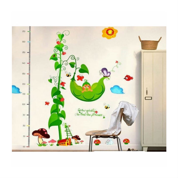 Decal Dán Tường Thước Đo Cây Đậu TD07