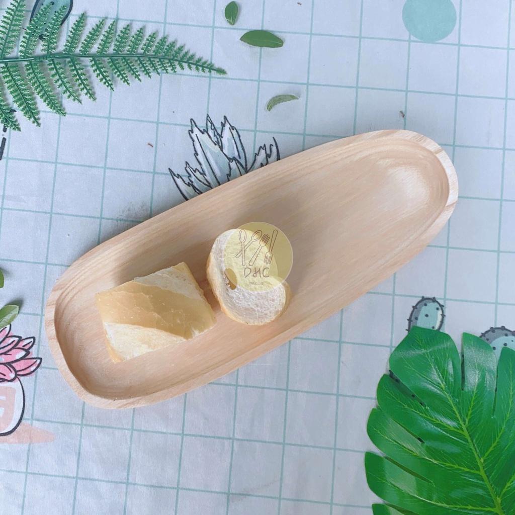 Khay hình đá cuội gỗ Tần Bì nguyên khối I Khay gỗ đựng đồ ăn ,Decor trưng bày, chụp hình sản phẩm