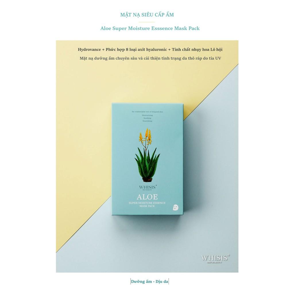 Mặt nạ tinh chất Nhụy hoa Lô hội WHISIS Aloe Super Moisture Esssence Mask Pack