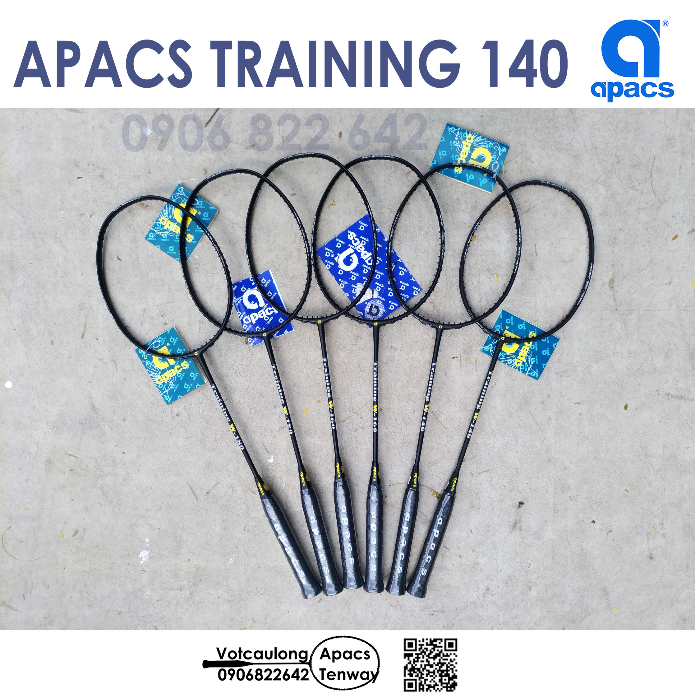 Vợt tập cầu lông Apacs Training w140 | Cải thiện khả năng điều vợt, tăng sức mạnh cho cú đánh