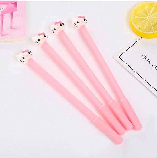 Bút Bi Viết Mèo Hồng Siêu Dễ Thương - Bút Mực Đen