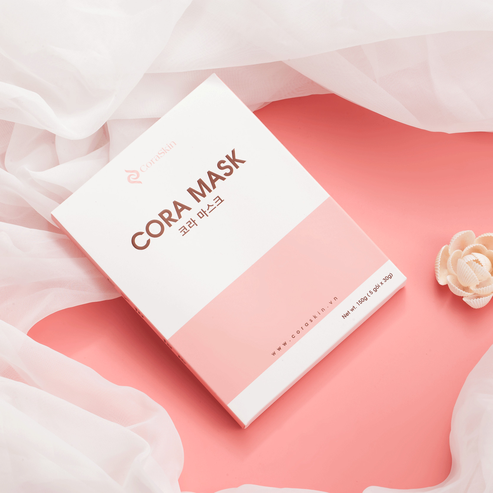 MẶT NẠ MÀNG KHÓA TRẮNG CORA MASK ( hộp 10 miếng ) (Mặt nạ giấy)