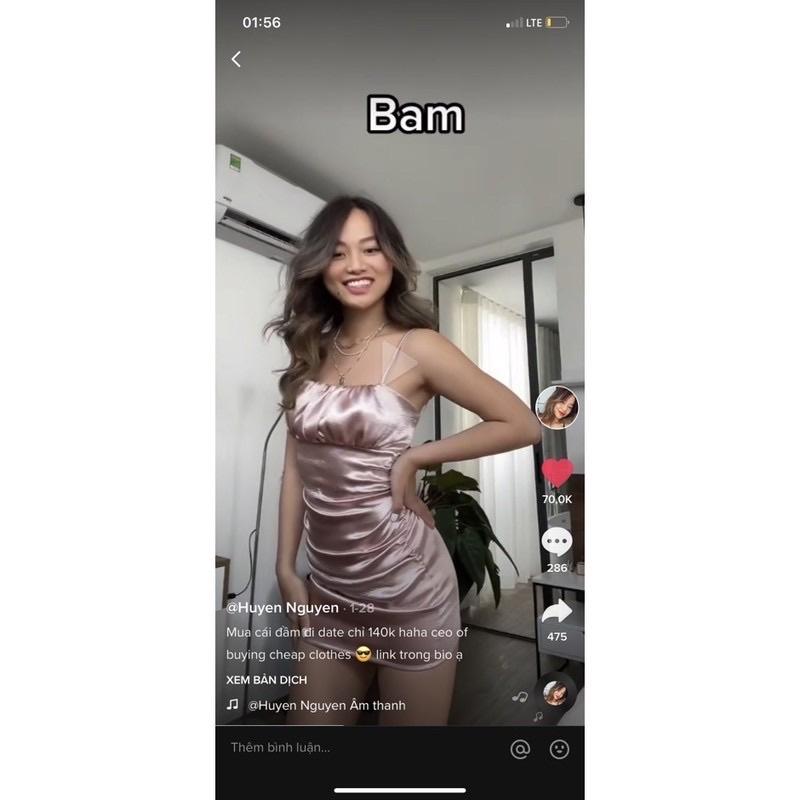 VIDEO-ẢNH THẬT- Đầm body lụa 2 da nhiều màu 2 day nhúng thân Nana