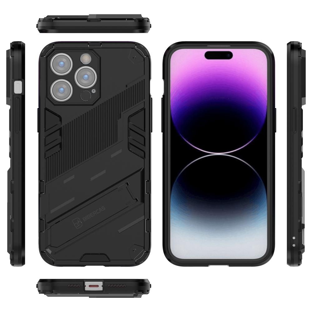 Ốp lưng cho iPhone 14 Pro Max, Ốp chống sốc Iron Man PUNK cao cấp kèm giá đỡ cho iPhone 14 Pro Max