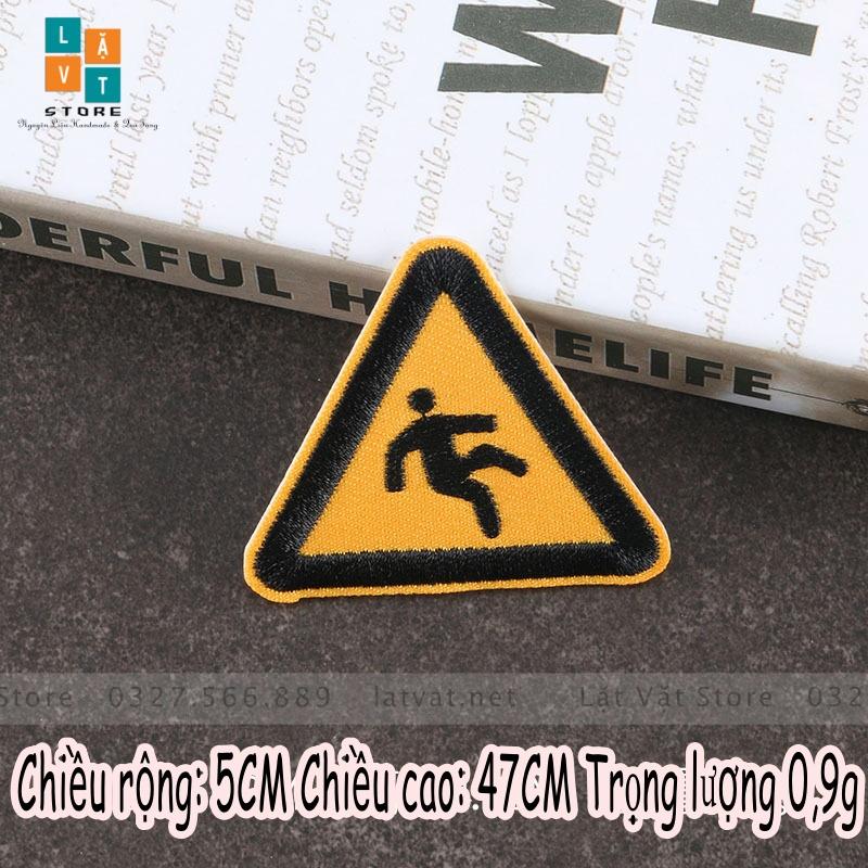 Patch ủi quần áo, Sticker miếng dán đồ phong cách biển cảnh cáo dễ thương, tạo chú ý