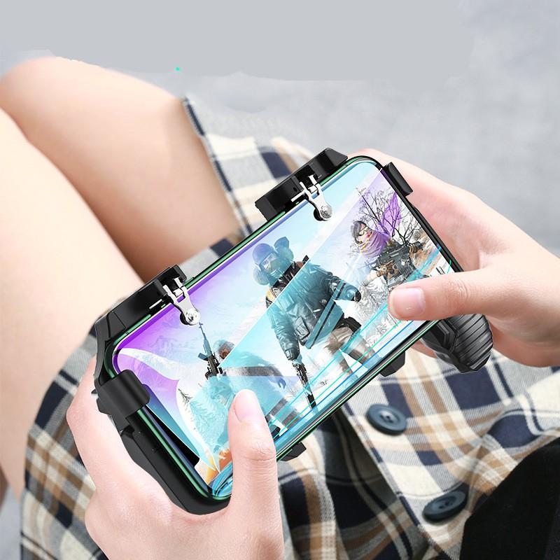 Tay Cầm Chơi Game K21 ️RẺ VÔ ĐỊCH️ Kèm Nút bấm cho game PUBG, ROS, Free Fire Gắn Điện Thoại Tiện Lợi