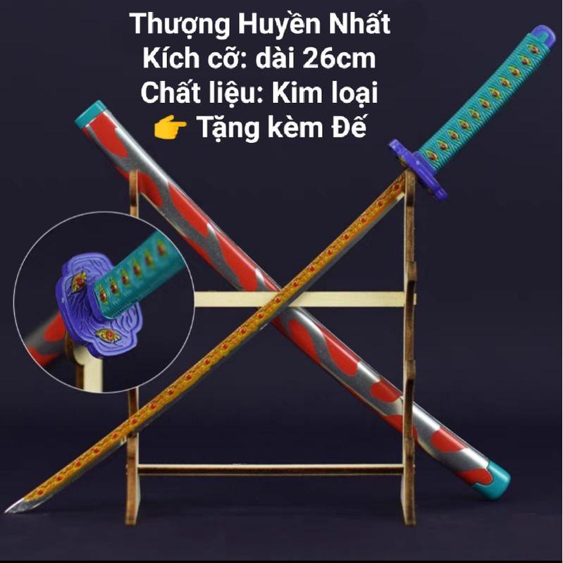 (26cm) Mô hình trưng bày Kiếm Các Nhân Vật Trong Kimetsu No Yaiba Bằng Hợp Kim Không Gỉ