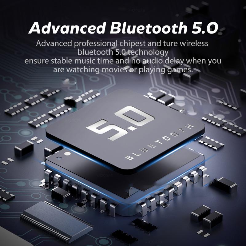 TWS Bluetooth 5.0 Tai Nghe Nhét Tai Bass Trung Thực Không Dây 9D Stereo Tai Nghe Nhét Tai Thể Thao Tai Nghe Có Mic Móc Dùng Cho Android IOS Chống Thấm Nước