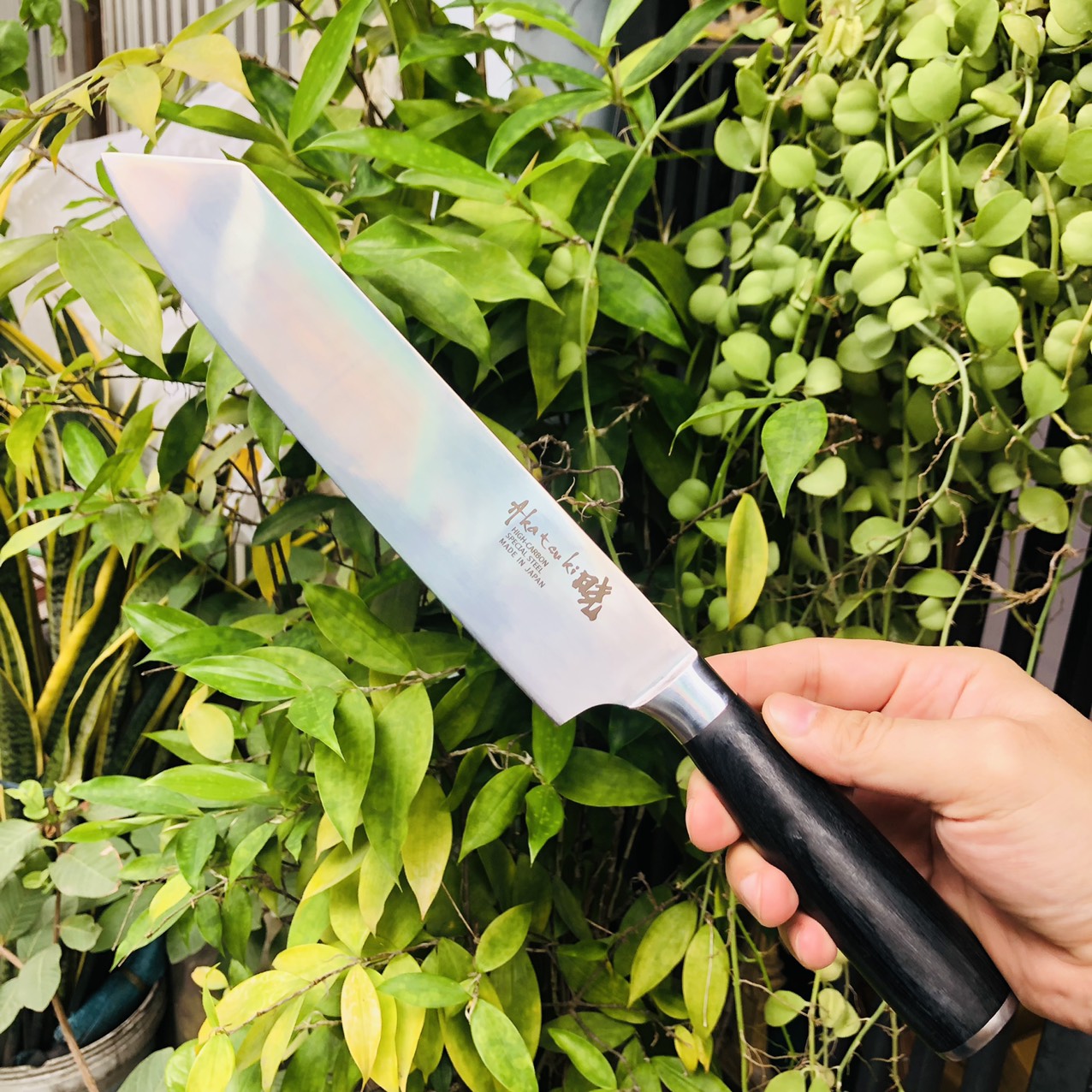 Siêu phẩm dao thái Nhật mũi vát, thép trắng