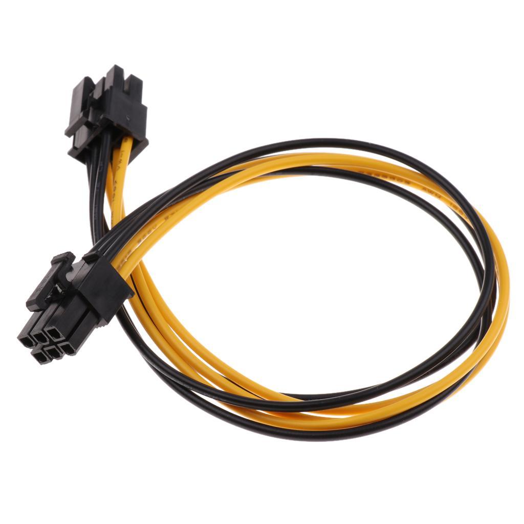 2pcs PCI-E 6pin Male to 6pin Male Power Extendion Splitter Cable