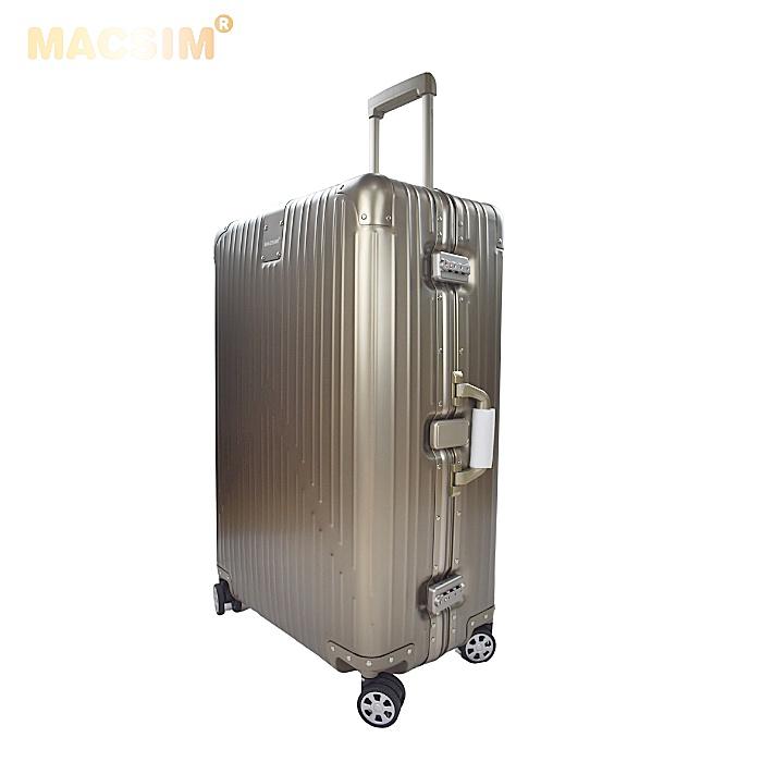 Vali hợp kim nhôm nguyên khối MS1104 Macsim cao cấp màu ti - gold, cỡ 29 inches