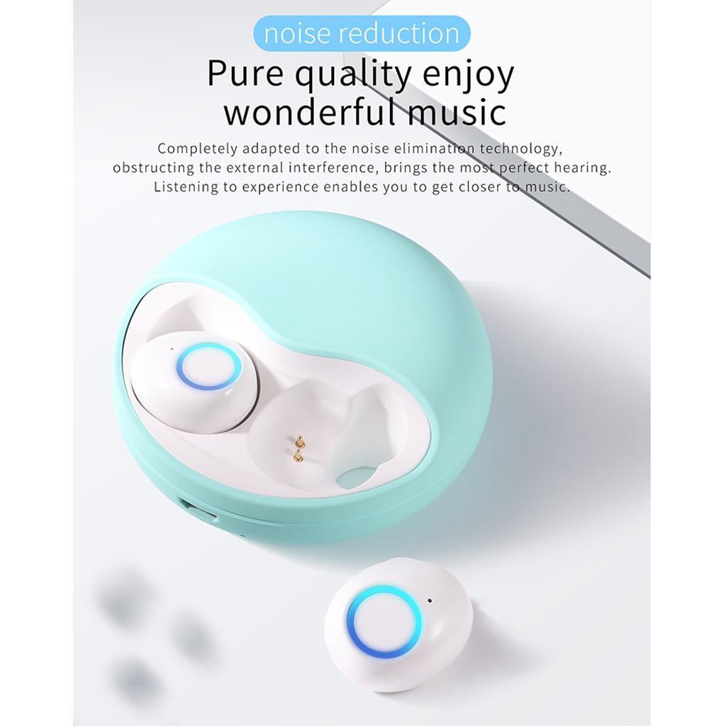 True Wireless Earphones with Charging Case Stereo Bluetooth 5.0 In-Ear