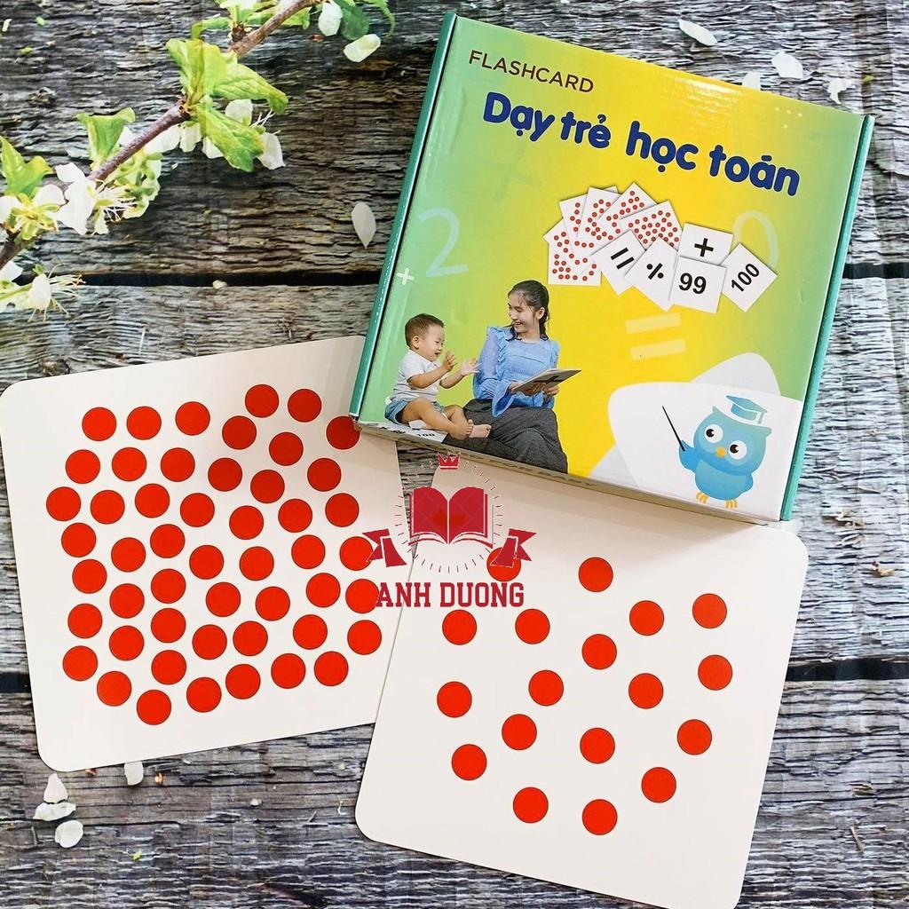 THẺ HỌC TOÁN DOT CARD Chuẩn GLENN DOMAN - Bộ Flashcard 50 chấm kèm dấu