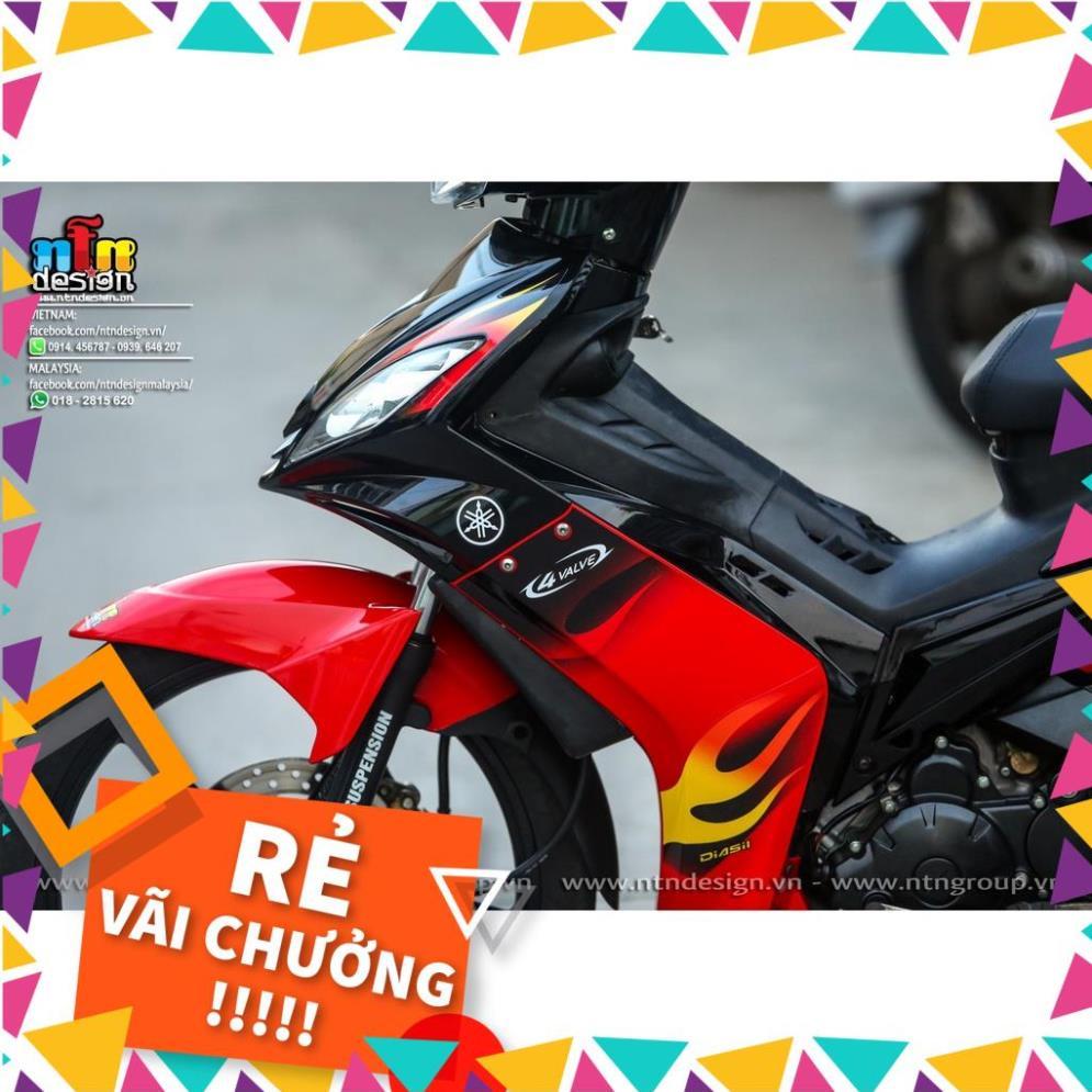 Tem Rời Exciter 2009 Mẫu Lửa Đỏ Vàng Đen