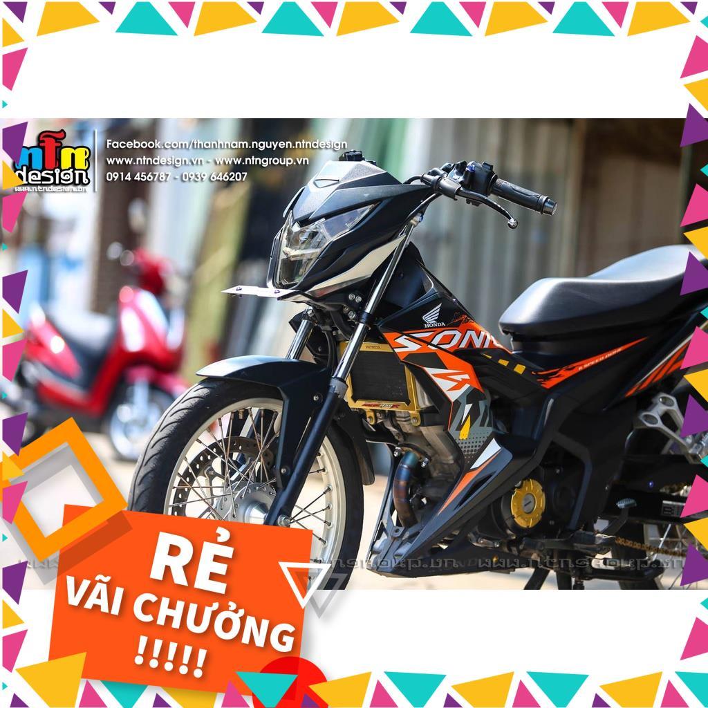 Tem Rời Sonic Mẫu Cam Đen Trắng