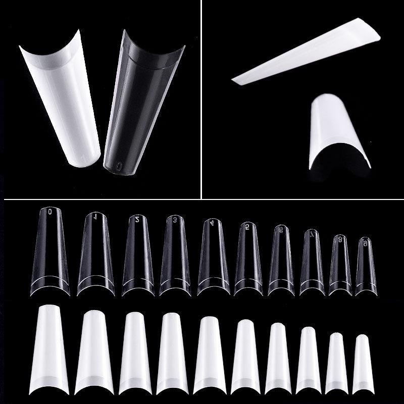 Túi Móng Nối Típ Hàn Quốc 500 Chiếc Nhiều Form Chuẩn Đẹp Làm Nail, 10 Size Nhựa Siêu Dẻo, Màu Đục Trong Tự Nhiên Cho Nàng Nữ