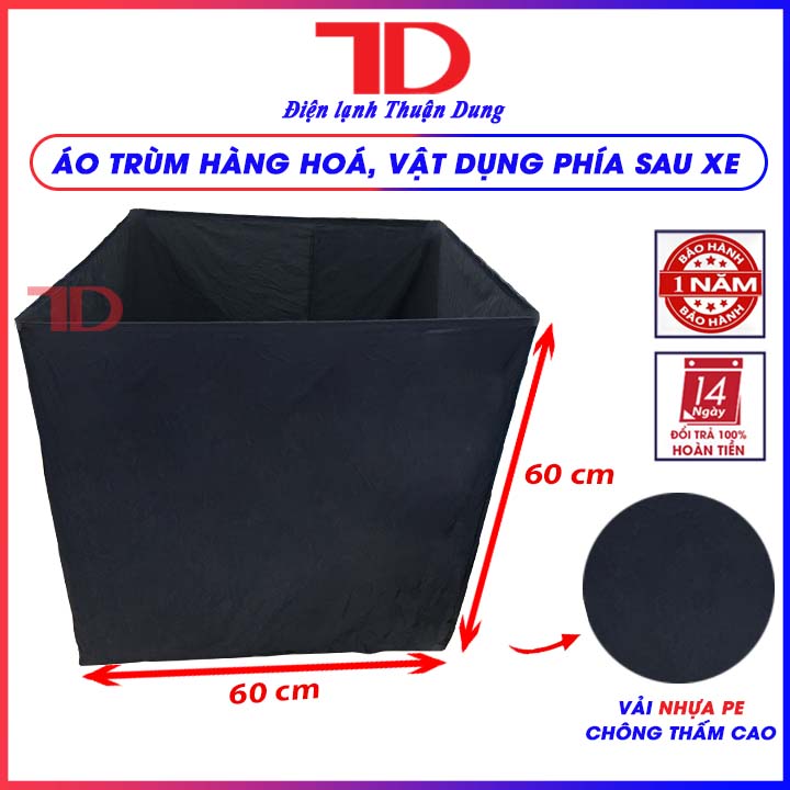 Áo trùm hàng hóa sau xe máy để đi mưa kích thước 60x60cm, áo trùm đi mưa chống thấm nước, bạt che hàng hóa sau xe - Điện Lạnh Thuận Dung