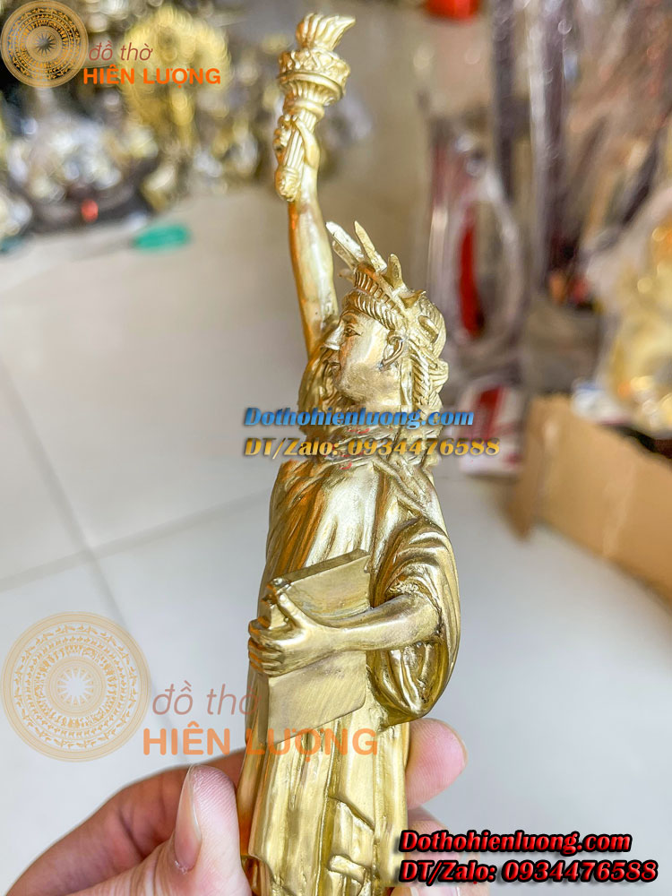 Tượng Đồng Nữ Thần Bằng Đồng Nguyên Chất Cao 31cm, Nặng 1kg - Tượng Trang Trí Phòng Khách Và Bàn Làm Việc Đẹp