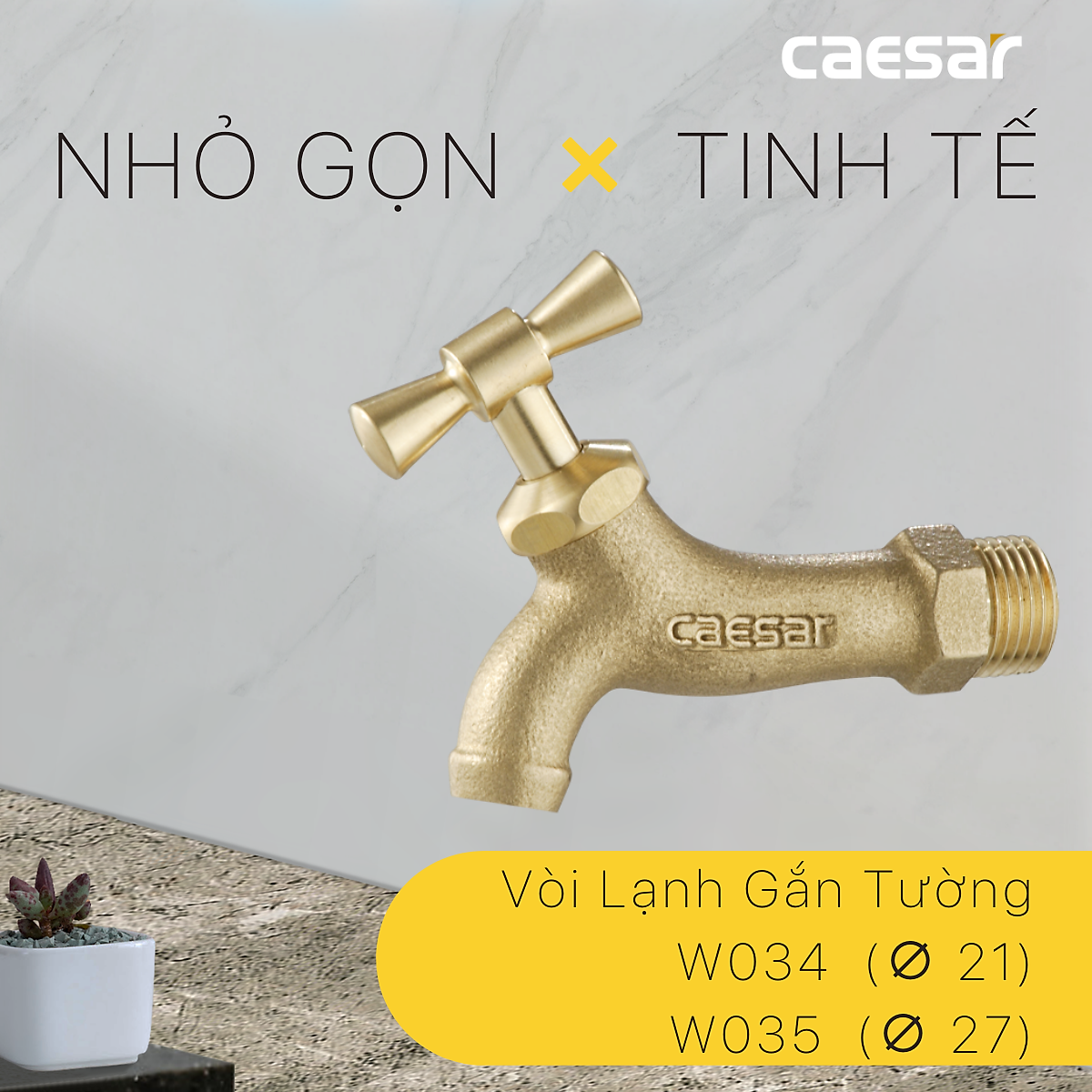 Vòi Lạnh Gắn Tường - W034