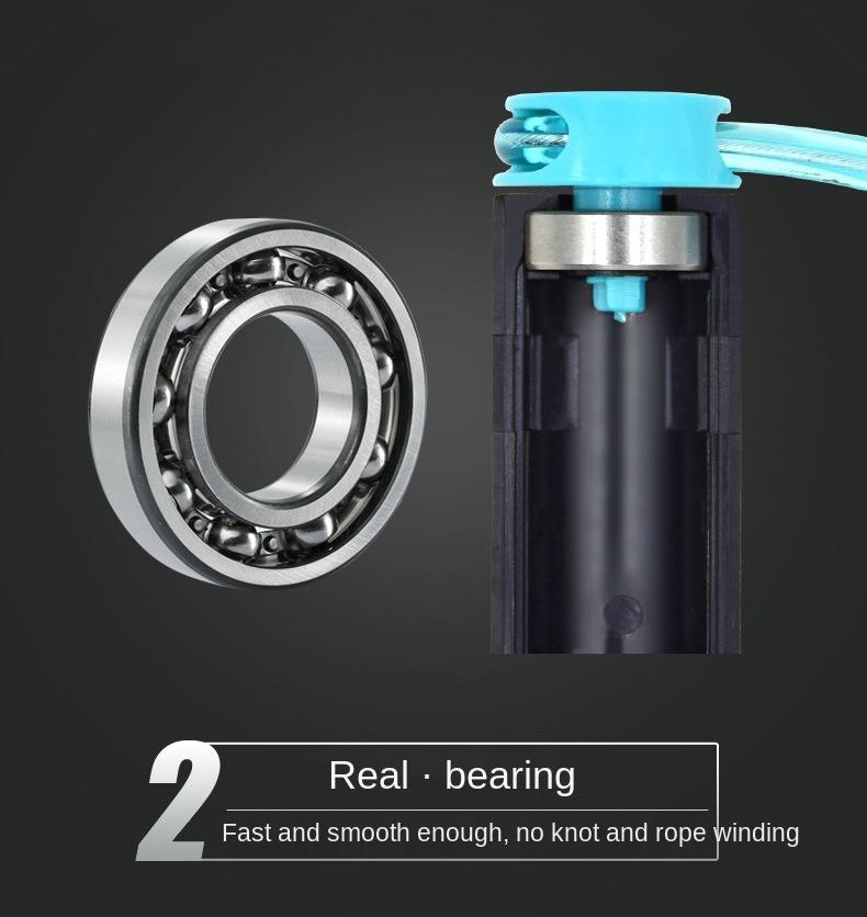 Kyto2109d Đơn Giản Dây Thép Thời Trang Chịu Mài Mòn Dây 2 Màu Sắc Tay Cầm Chống Trơn Trượt Dây Nhảy