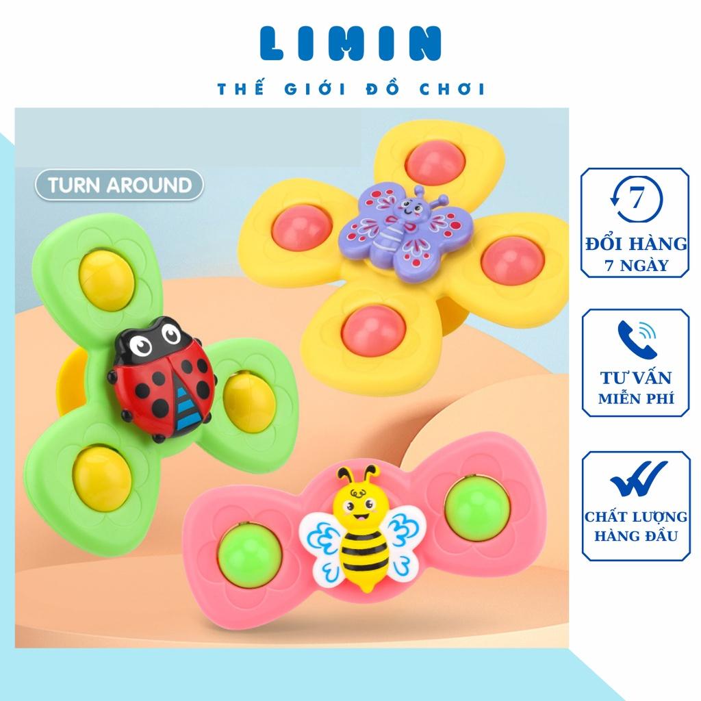 Combo 3 con quay xúc xắc hình côn trùng cho bé, Đồ chơi con quay spinner vui nhộn cho bé