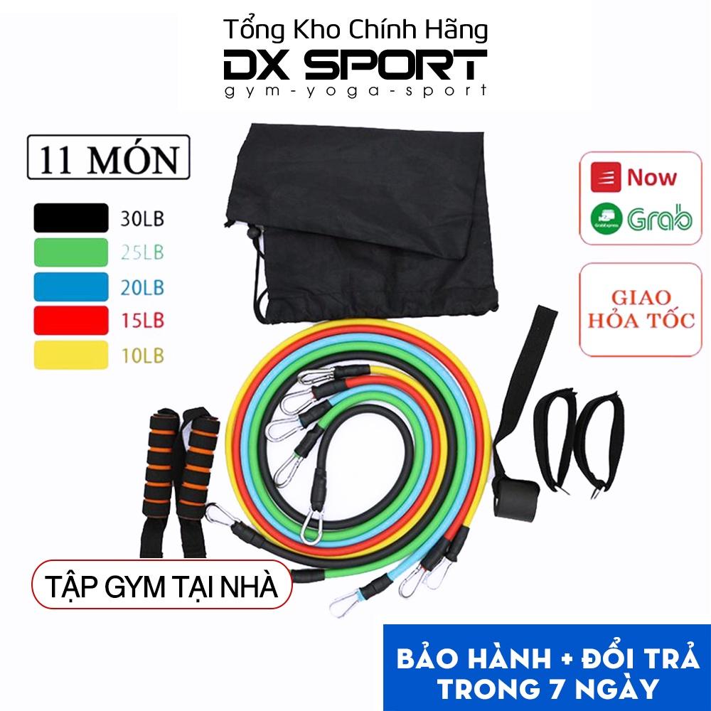 Bộ 5 dây ngũ sắc đàn hồi tập thể hình cao cấp - dụng cụ tập gym - thể thao