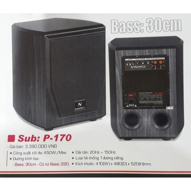 Loa Sub 3 tấc Nanomax SUB 170. Hành chính hãng