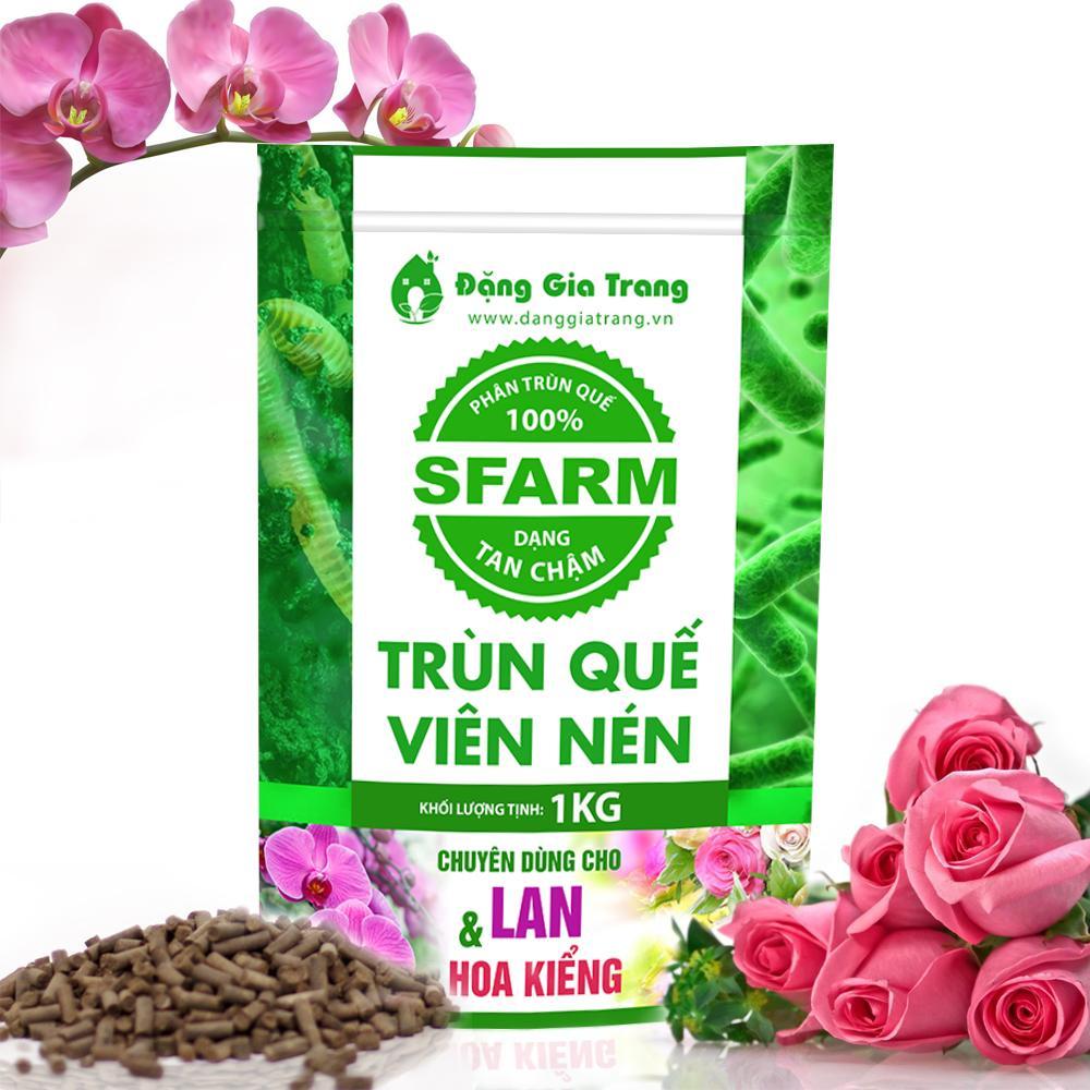 Phân Trùn Quế Viên Nén Sfarm - Phân trùn quế bón lan, hoa, cây cảnh, bonsai nguyên chất 100%, đã qua giảm ẩm, ray mịn