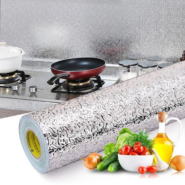 Giấy Dán Bếp Tráng Nhôm Cách Nhiệt