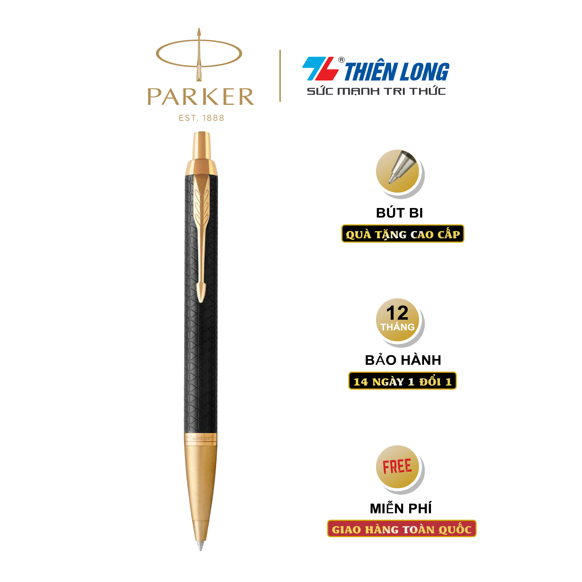 Bút bi cao cấp Parker IM PRM Đ-Black GT TB4-1975662