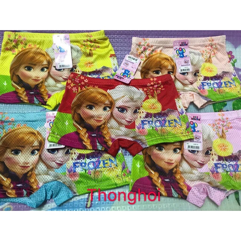 Combo 10 quần chíp đùi elsa 3D cực đẹp cho bé gái dạng thông hơi - hình ngẫu nhiên