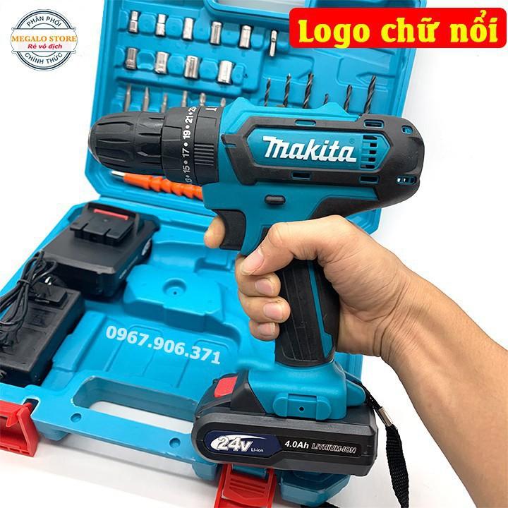 Máy Khoan Pin Makita 24V Loại 2 Pin kèm bộ Phụ Kiện