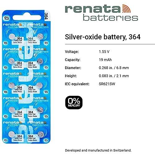 Pin đồng hồ Thụy Sỹ RENATA 364 SR621SW dành cho đồng hồ kim 3 kim