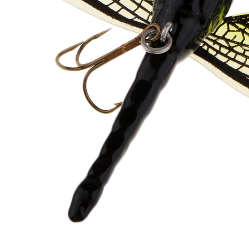 2 Pieces Dragonfly Fly Fishing Lures Floating Topwater Bait for Pike Bass