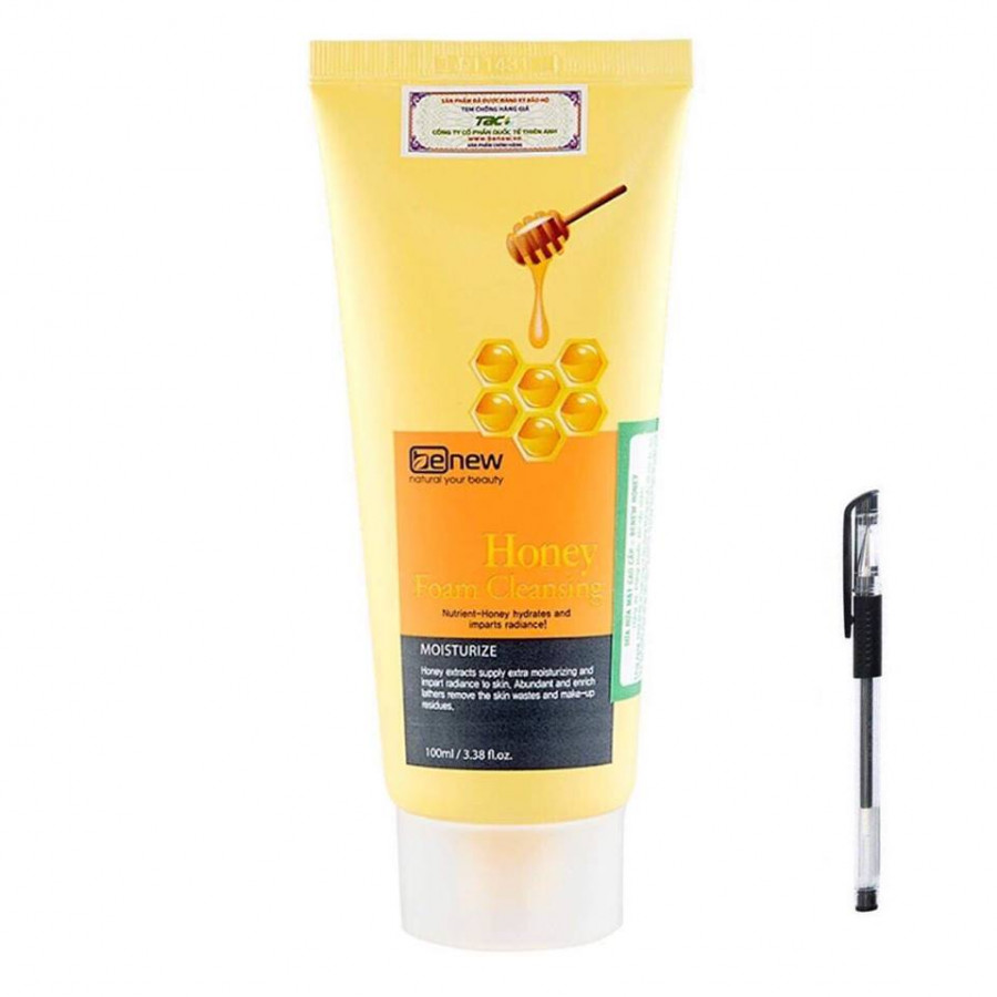 Sữa rửa mặt Hàn Quốc tinh chất mật ong Benew Honey Foam Cleansing (100ml) – Hàng Chính Hãng [ Tặng bút bi mực nước ]