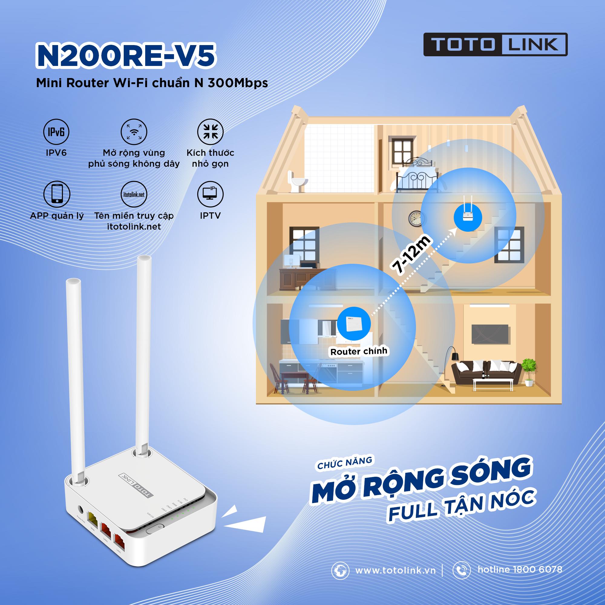 Hình ảnh N200RE_V5 - Mini Router Wi-Fi chuẩn N 300Mbps