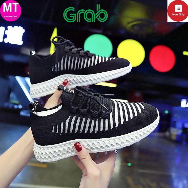 Giày sneaker thể thao tập gym, chạy bộ,aerobic nữ cổ chun thoáng khí đế mềm GN17