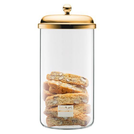 Bodum 11714_Hũ thủy tinh Bodum Classic Storage Jar nắp mạ kim loại