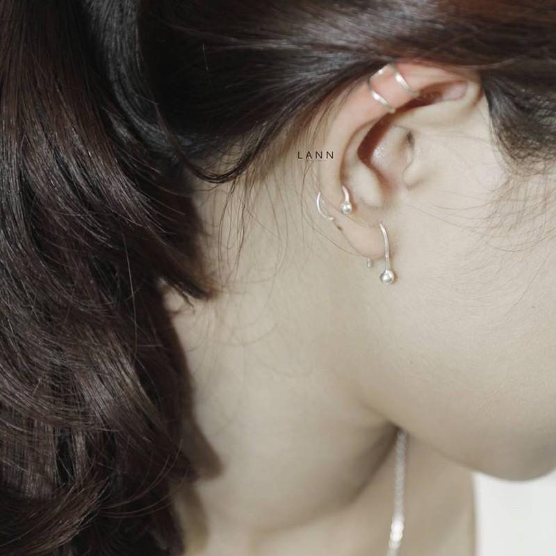 Khuyên kẹp vành hai vòng S925 LANN