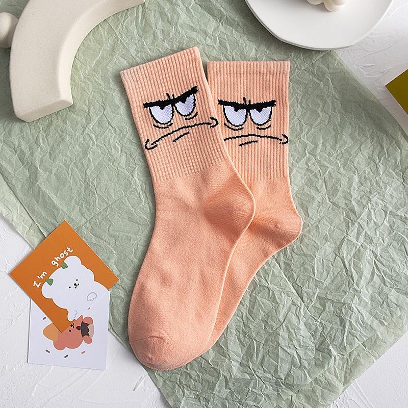 Vớ Cotton Nguyên Chất In Họa Tiết Hoạt Hình Spongebob Phong Cách Âu Mỹ Thời Trang Cho Học Sinh